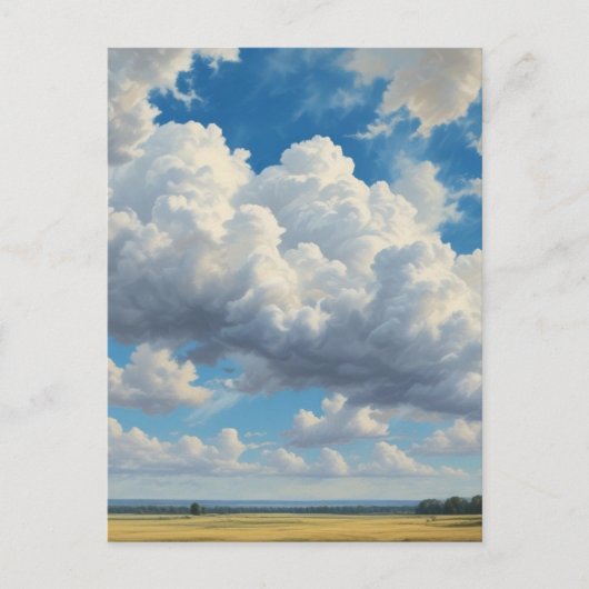 Weiße Wolken und klarer blauer Himmel Postkarte (Vorderseite)