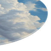Weiße Wolken und klarer blauer Himmel Schneidebrett (Ecke)