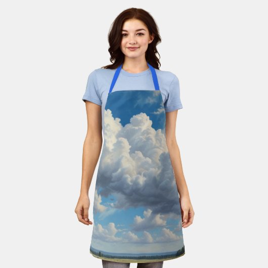 Weiße Wolken und klarer blauer Himmel Schürze (Getragen)