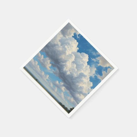 Weiße Wolken und klarer blauer Himmel Serviette (Ecke)