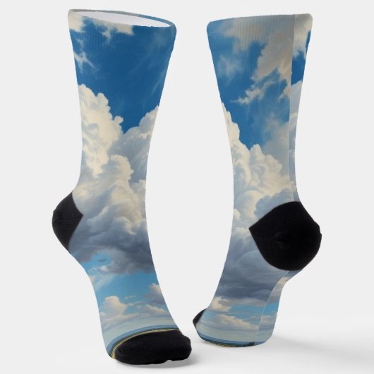 Weiße Wolken und klarer blauer Himmel Socken (Gewinkelt)