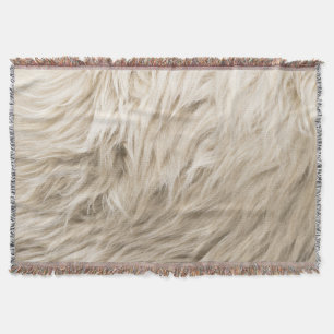 Weiße Wolle Fluffy Textur Hintergrund Decke