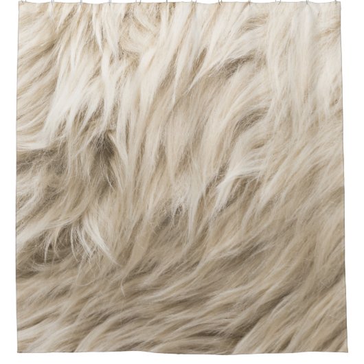 Weiße Wolle Fluffy Textur Hintergrund Duschvorhang (Vorderseite)