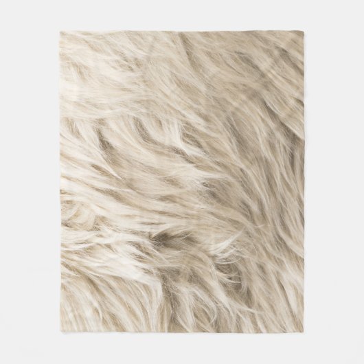 Weiße Wolle Fluffy Textur Hintergrund Fleecedecke (Vorderseite)