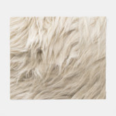 Weiße Wolle Fluffy Textur Hintergrund Fleecedecke (Vorderseite (Horizontal))