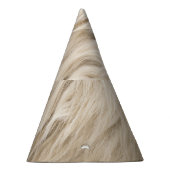 Weiße Wolle Fluffy Textur Hintergrund Partyhütchen (Rechts)