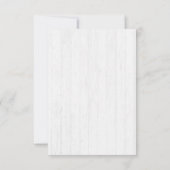 Weiße Wood & Pink Blütenmädchen Kinderdusche Einladung (Rückseite)