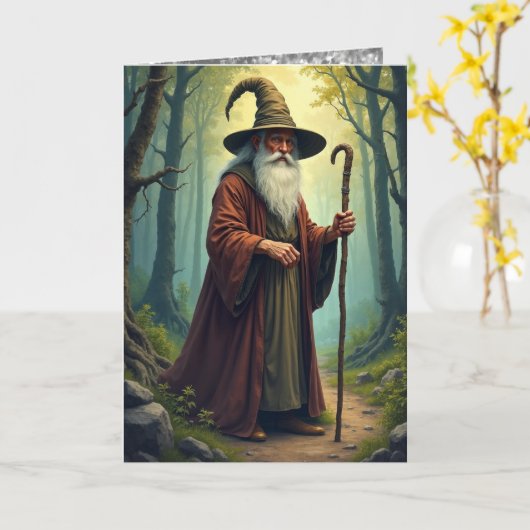 Weiße Worte Karte (Gelbe Blume)