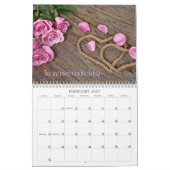 Weiße Wörter und Fotografie Kalender (Feb 2027)