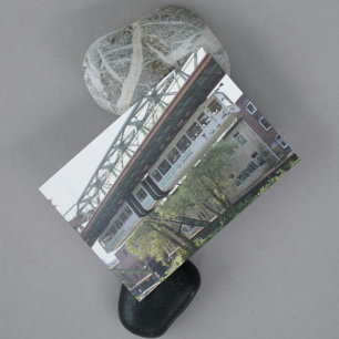 Weiße Wuppertaler Schwebebahn Vorwerk Postkarte