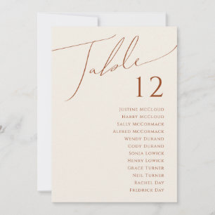 Weiße Wüste Beige Tischnummer Diagramm DIGITAL