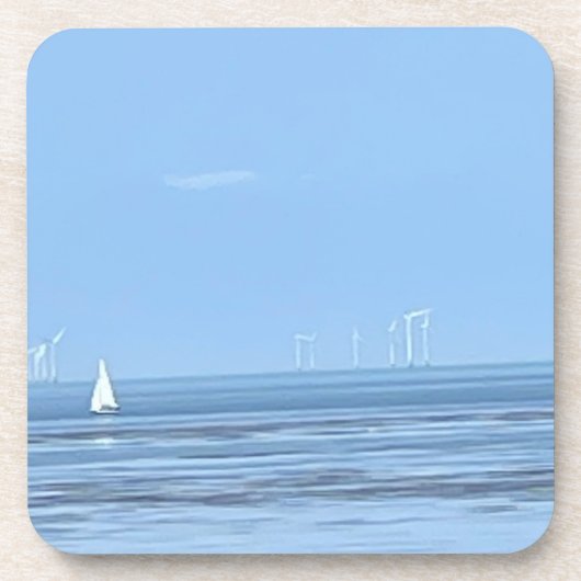 Weiße Yacht und ruhige Meere Getränkeuntersetzer (Vorderseite)