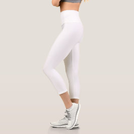 Weiße Yoga  Capri Leggings