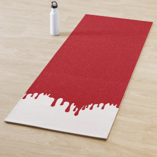 Weiße Yoga-Matte mit Tropfendesign – Anpassbar Yogamatte