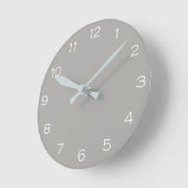 Weiße Zahlen auf grauem Fußball Runde Wanduhr (Winkel)