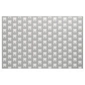 Weiße Zähne auf einem grauen Hintergrund Stoff (Yard (91,4 cm))