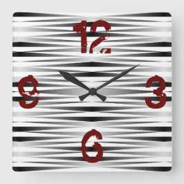 Weiße Zebra-Uhr Quadratische Wanduhr