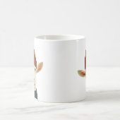 Weiße Ziege mit Beanie-Hat-Tasse Kaffeetasse (Mittel)