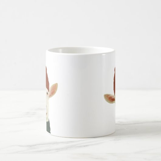 Weiße Ziege mit Beanie-Hat-Tasse Kaffeetasse (Mittel)