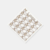 Weiße Ziege Personalisiert Serviette (Ecke)