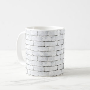 Weiße Ziegel Kaffeetasse