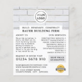 Weiße Ziegelmauer, Gebäude-Firma, Werbespots von B Flyer (Vorne)