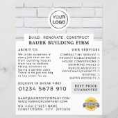 Weiße Ziegelmauer, Gebäude-Firma, Werbespots von B Flyer (Vorne)