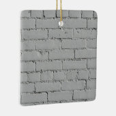 Weiße Ziegelmauer Keramikornament (Rechts)