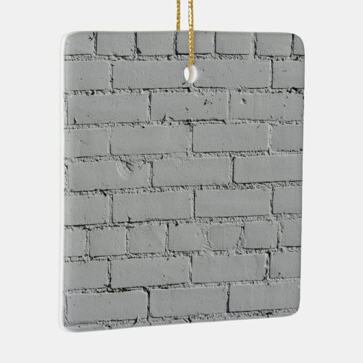 Weiße Ziegelmauer Keramikornament (Rechts)