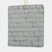 Weiße Ziegelmauer Keramikornament (Links)