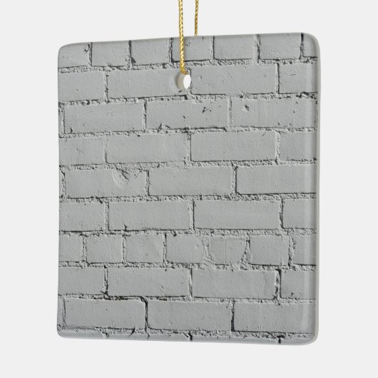 Weiße Ziegelmauer Keramikornament (Links)