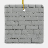 Weiße Ziegelmauer Keramikornament (Vorderseite)
