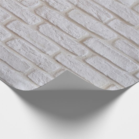 Weiße Ziegelstein-Beschaffenheit Geschenkpapier (Ecke)