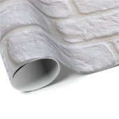 Weiße Ziegelstein-Beschaffenheit Geschenkpapier (Rolleneckpunkt)