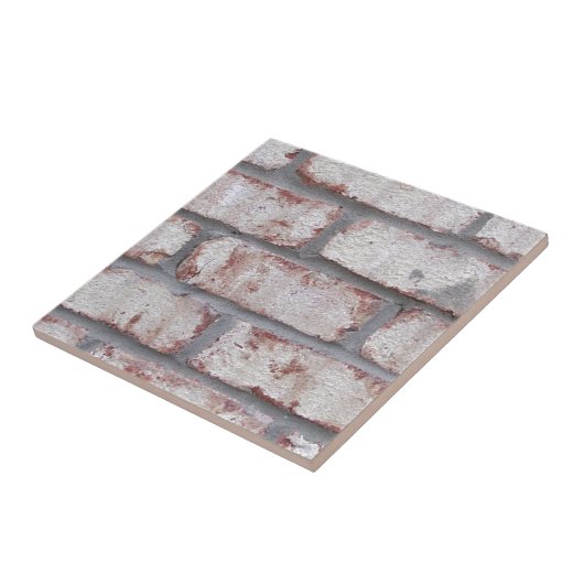 Weiße Ziegelwand Fliese (Seite)