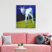 Weiße Ziegenmalerei Leinwanddruck (Insitu (Wohnzimmer))