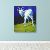 Weiße Ziegenmalerei Leinwanddruck (Insitu (Holzboden))