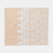 Weiße Zierleisten über Stoffdesign Fleecedecke (Vorderseite (Horizontal))