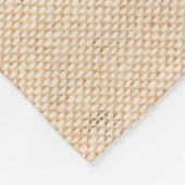 Weiße Zierleisten über Stoffdesign Fleecedecke (Ecke)