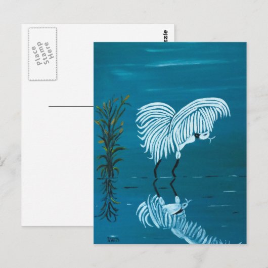 WEISSEGRET POSTKARTE (Vorne/Hinten)