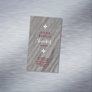 Weißeichenholz, braun, weiß magnetische visitenkarte