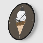 Weißeiscreme Große Wanduhr (Winkel)