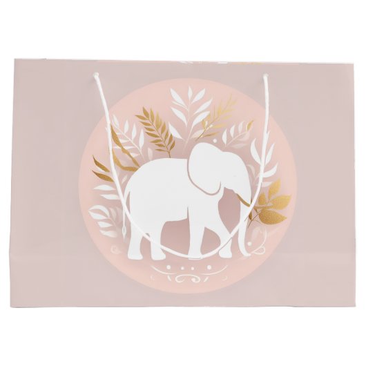 Weißelefant Große Geschenktüte (Rückseite)