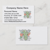 Weißen Drachekopf nicht einmischen Visitenkarte (Vorne/Hinten)