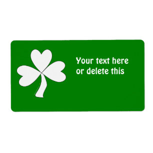 Weißen Kleeblatt-St Patrick Tagesiren-viel Glück