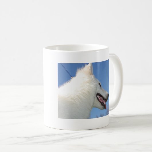 Weißen Schweizer Schäferhunde Kaffeetasse (VorderseiteRechts)