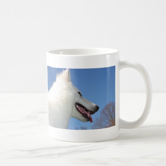 Weißen Schweizer Schäferhunde Kaffeetasse (Rechts)