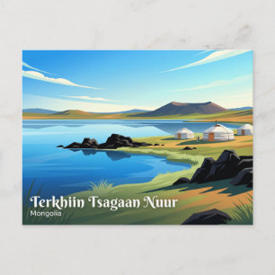 Weißen See, Terkhiin Tsagaan Mongolei Postkarte