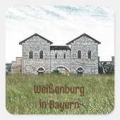 Weißenburg in Bayern  Quadratischer Aufkleber (Vorderseite)