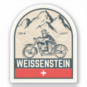 Weißenstein jura Alpes - Schweizer Alpen - Motorra Aufkleber